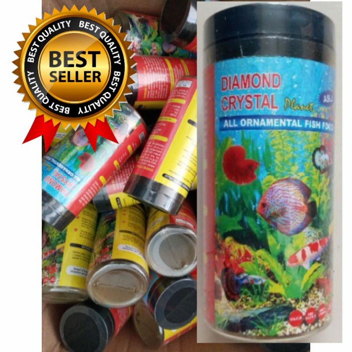 DIAMOND CRYSTAL (MAKANAN, PELET, IKAN CUPANG, IKAN GUPPY, MAS KOKI)