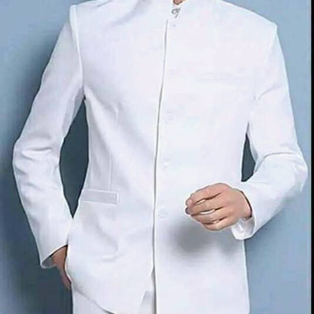 Jas koko pria / Jas Pria Mandarin Warna Putih
