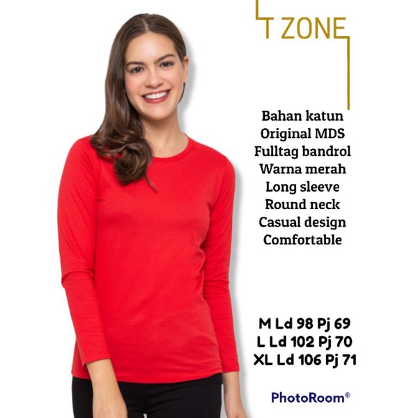 T Zone - Kaos Polos Dewasa Original
