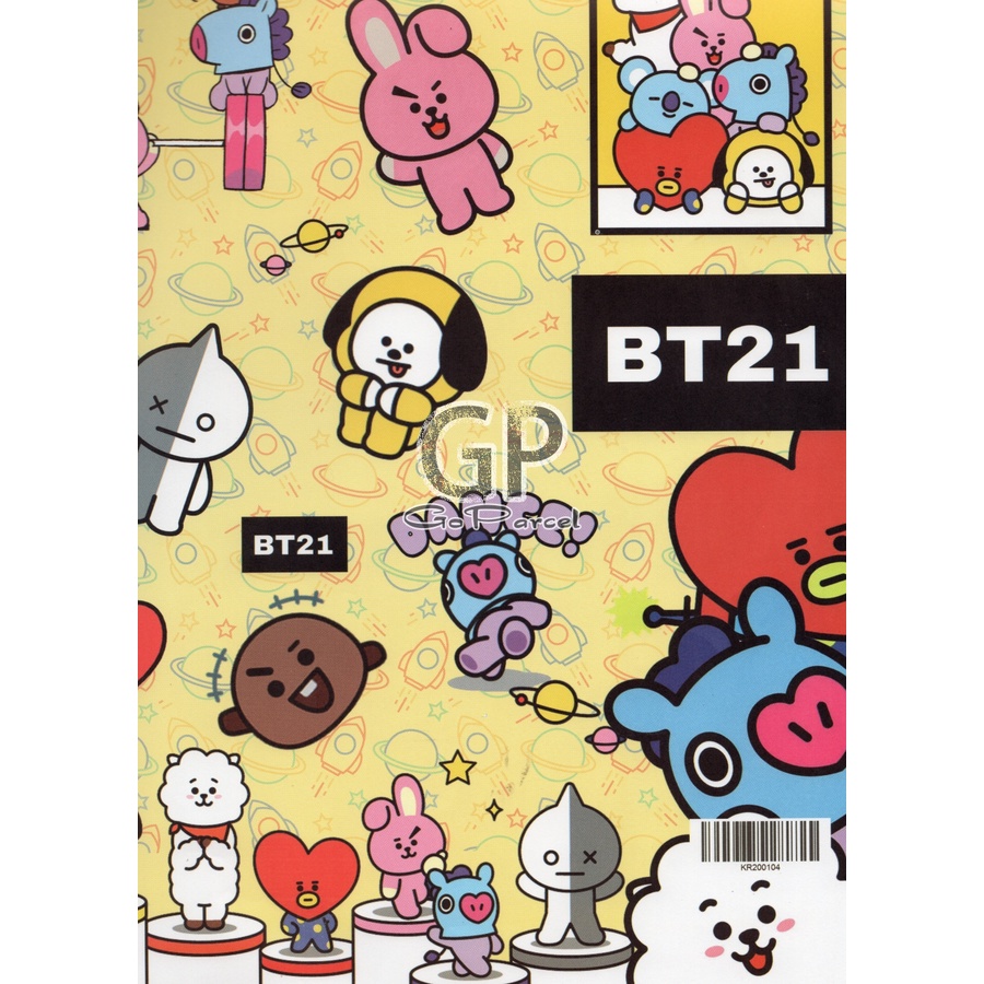 ( 5 Lembar ) KERTAS KADO VL / GIFT WRAPPING PAPER BTS / KOREAN KPOP / BIG BAND DOFF 80 GRAM