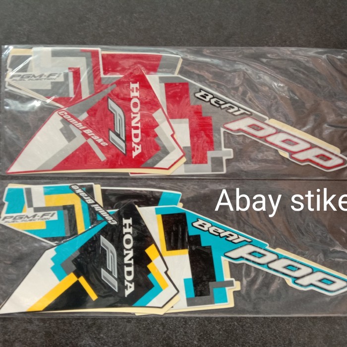 striping stiker list body Honda beat pop 2016