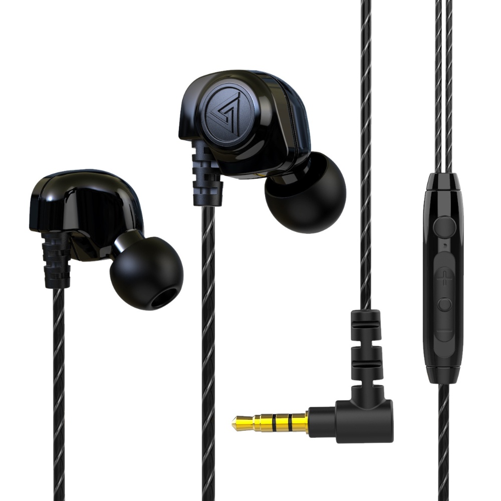 Qkz Sk5 Earphone In Ear Dinamis Heavy Bass Dengan Mic Untuk Olahraga / Lari / Dj