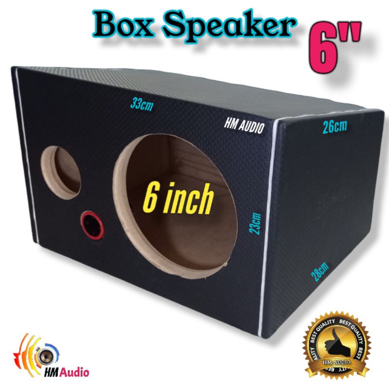 Box Speaker 6 inch Box oval bahan mdf tebal bungkus kain jok