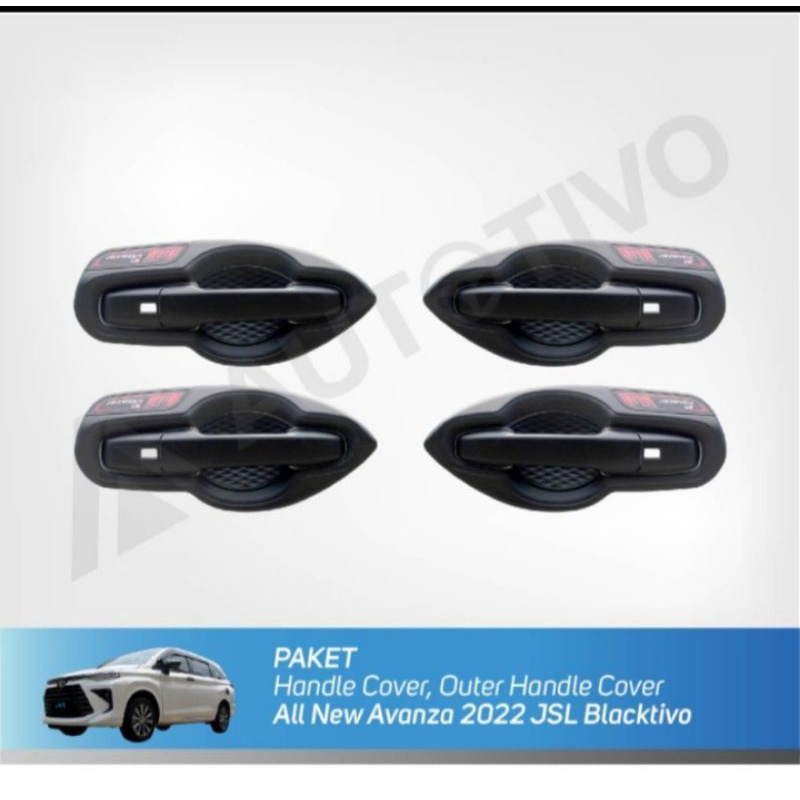 paket outer handle pintu hitam doff Avanza 2022-2026