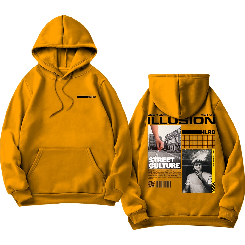 Holyrider Jumper Hoodie Illusion II Sweater Hoodie HLRD Sablon DTF Fleece Cotton M-XXL (Pria &amp; Wanita) Free stiker&amp;Gantungan Kunci