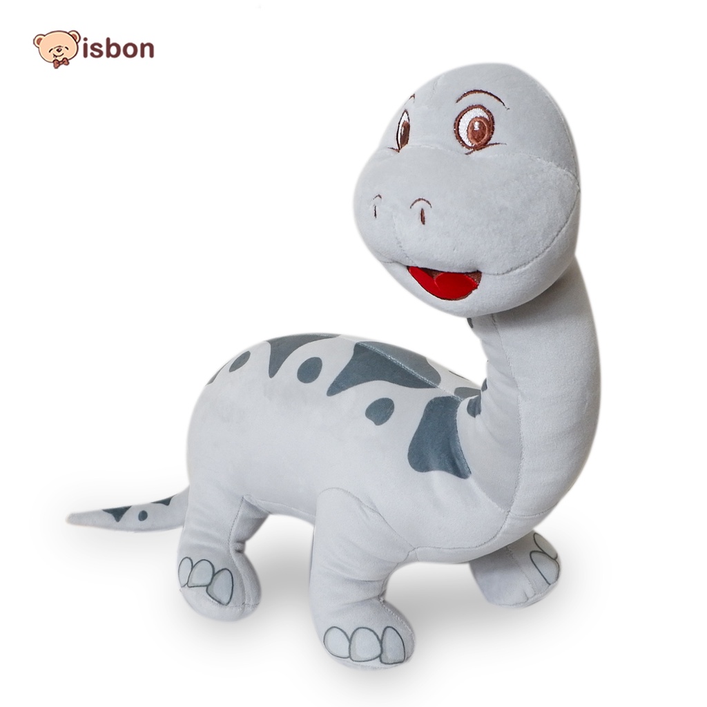 Boneka Dinosaurus Brontosaurus Abu Jumbo Bahan Halus Non Alergi Cocok Untuk Mainan Anak ISTANA BONEKA