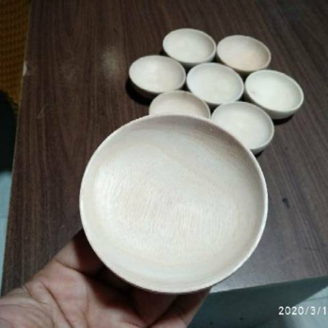 Cobek Kayu / Wadah Sambal / Tempat Sambal /Saus /Kecap /Bumbu dari Kayu diameter 8cm, 10cm, 12cm