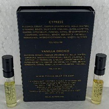 Vial Set Parfum OriginaL Clive Christian XXI Art Deco 2 Pc Cypress &amp; Vanilla Orchid