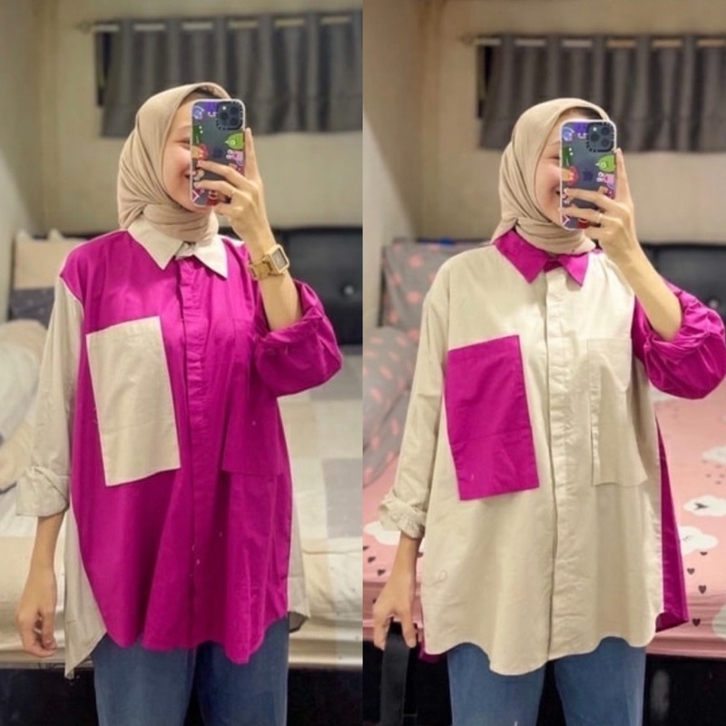 RD FASHION - MISTA TOP / PAVLIN SHIRT KEMEJA BLOUSE BAJU WANITA ATASAN WANITA FASHION SELEBGRAM