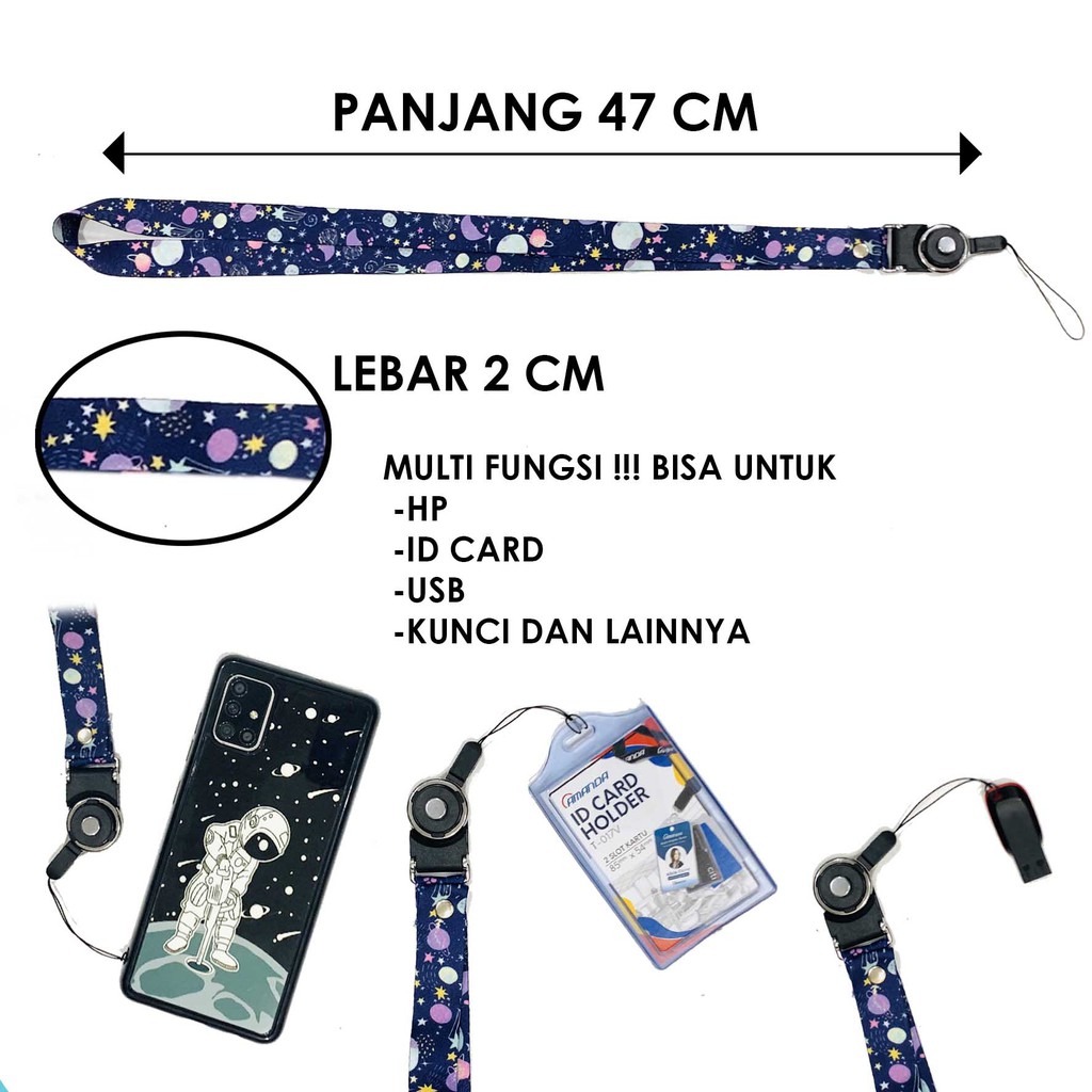 GANTUNGAN HP LANYARD TALI HP LUCU TALI HP ID CARD v3