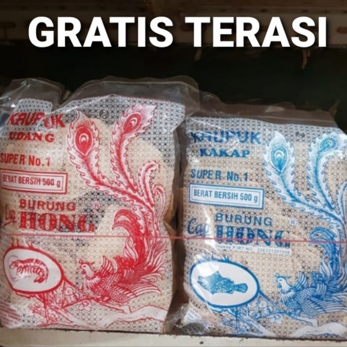 

PROMO Krupuk ikan Super No.1 Terlaris Cap "BURUNG HONG" Berat - 500 Gram