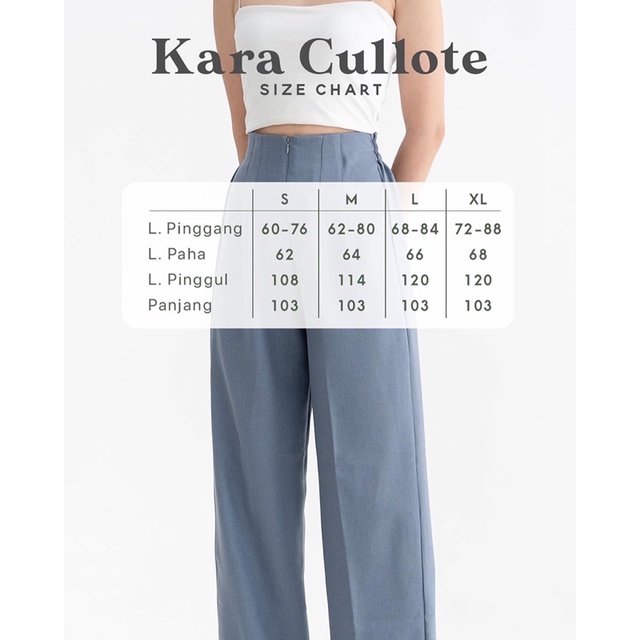 IWEARGRACIE - Kara Cullote Pants / Celana Panjang Wanita / Celana Kerja / Celana Highwaist