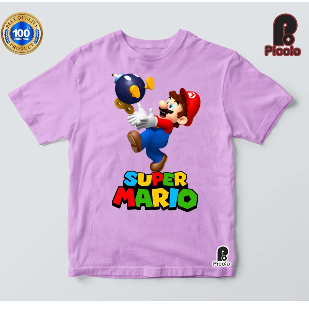 BAJU ANAK KAOS ANAK SUPER MARIO BAHAN PREMIUM