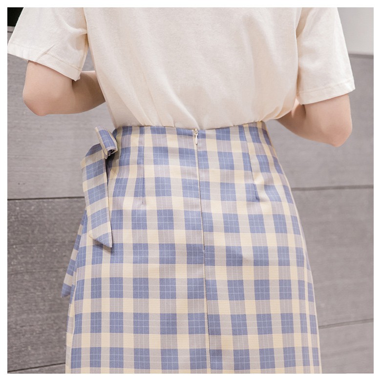 KARAKOREA 8207 Charming Self Tie Ribbon Skirt/Korean Midi Skirt/Rok Korea Wanita/Rok Midi/Rok Korea Skirt