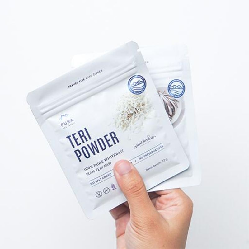 PURA Teri Powder sachet 22gr Anchovy Whitebait bubuk mpasi