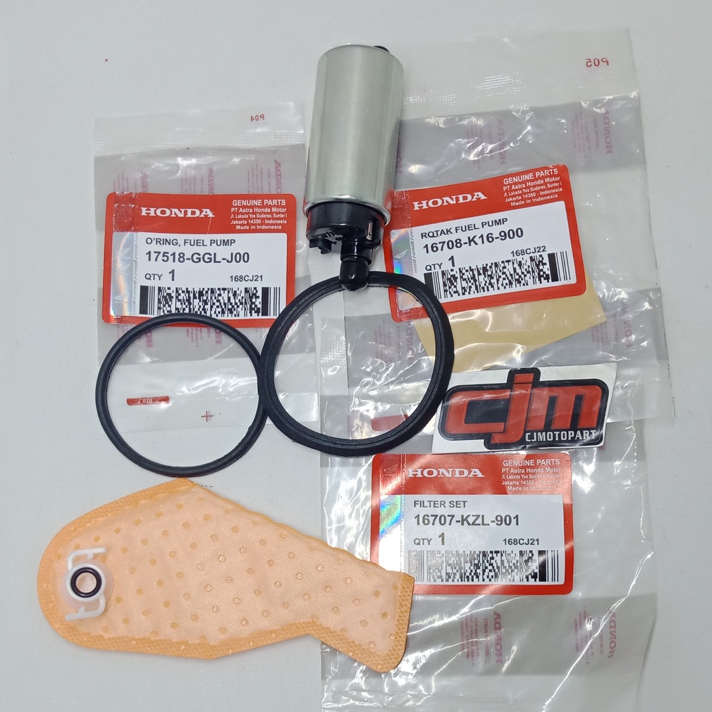 PAKET ROTAK PAMPERS FILTER BENSIN DAN ORING FUELPUMP BEAT FI ESP POP VARIO 110 LED SCOOPY FI ORIGINAL