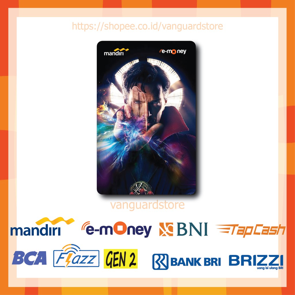 KARTU E MONEY E TOLL AVENGERS DOCTOR STRANGE SUPERHERO ANIME 24 EMONEY MANDIRI FLAZZ TAPCASH BRIZZI