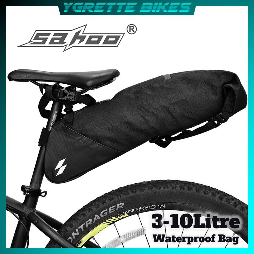 YGRETTE - SAHOO Tas Sadel Sepeda Bicycle Waterproof Bag 10L - 131414-B - Black