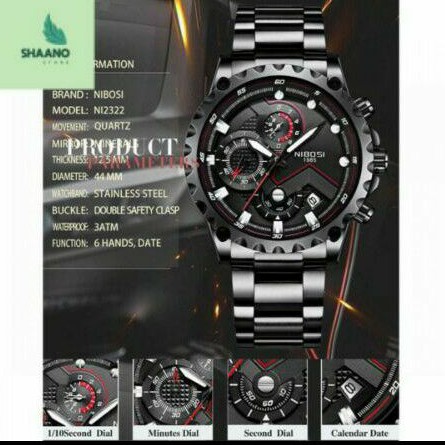 Nibosi Jam Tangan Chronograph pria