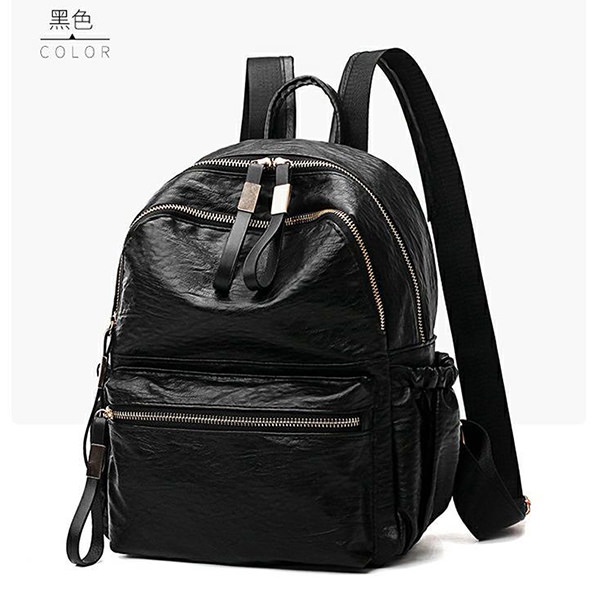 201033 Tas Punggung Ransel Wanita Import Backpack Cewek Impor (1 KG MUAT 2) BTH0224 EL6043 LT1501 BQ2236 GT1364 CR7060 171249-BLACK