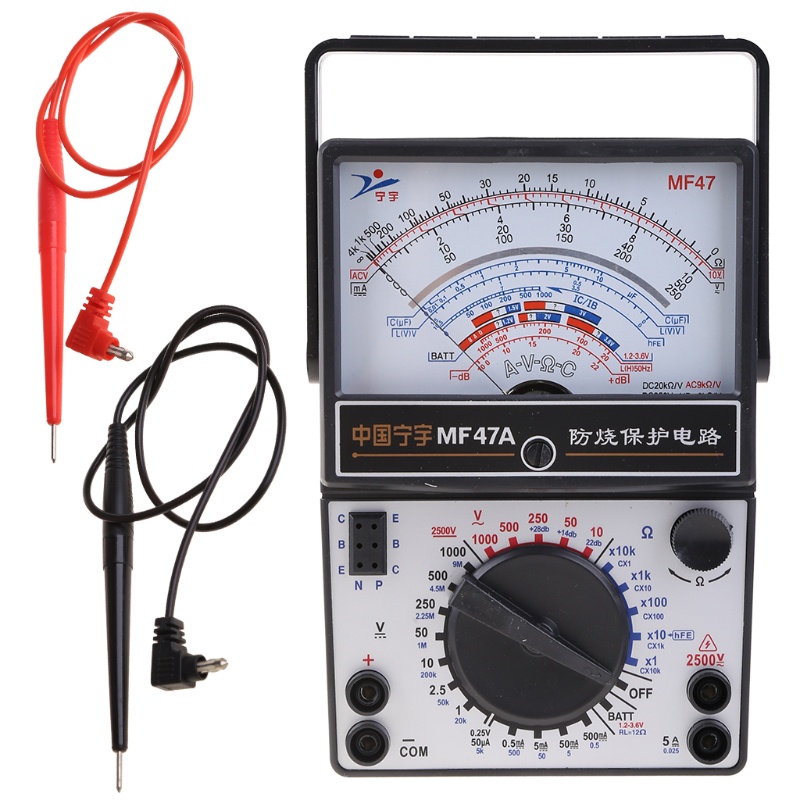 Gro Mechanical Pointer Type Multimeter Measurement AC for DC Ohmmeter MF47 / JO411 Tes