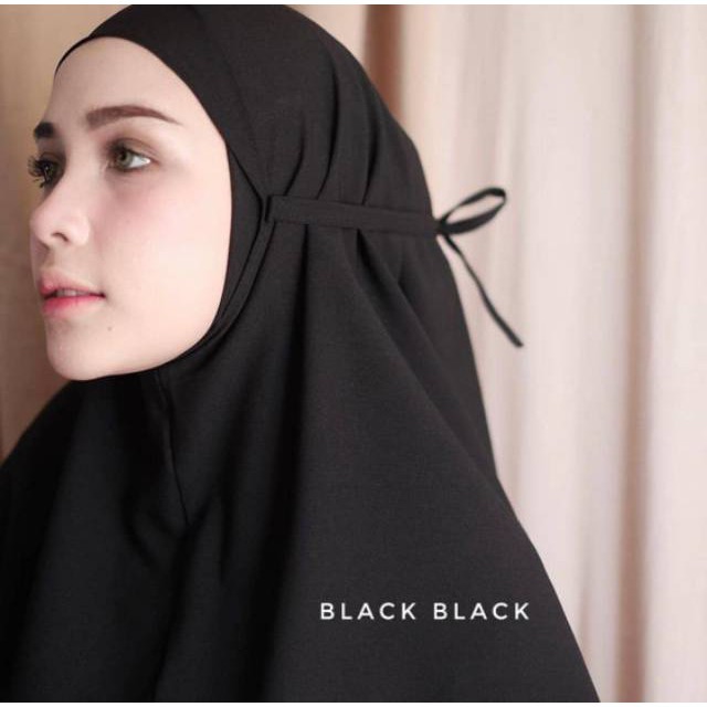 PROMO PASTI MURAH Bergo Maryam size M polos khimar Instan kerudung tali jilbab diamond bergo mariam Diamond