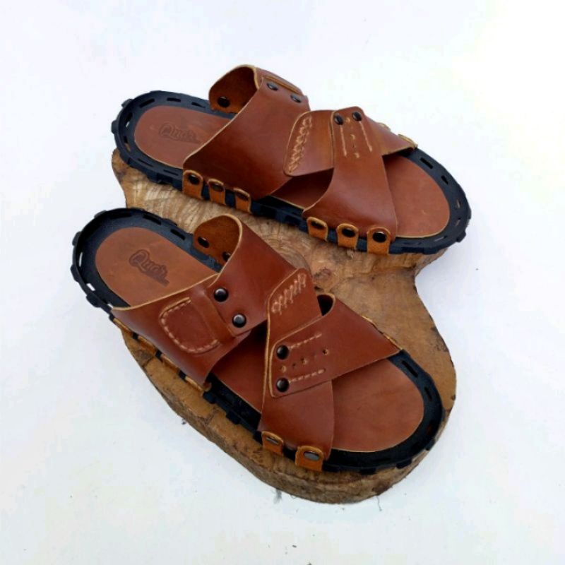 BISA COD!!! SANDAL PRIA KULIT ASLI SANDAL CASUAL PRIA