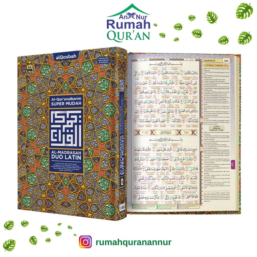 Mushaf AlQuran Custom Al Madrasah Duo Latin A5