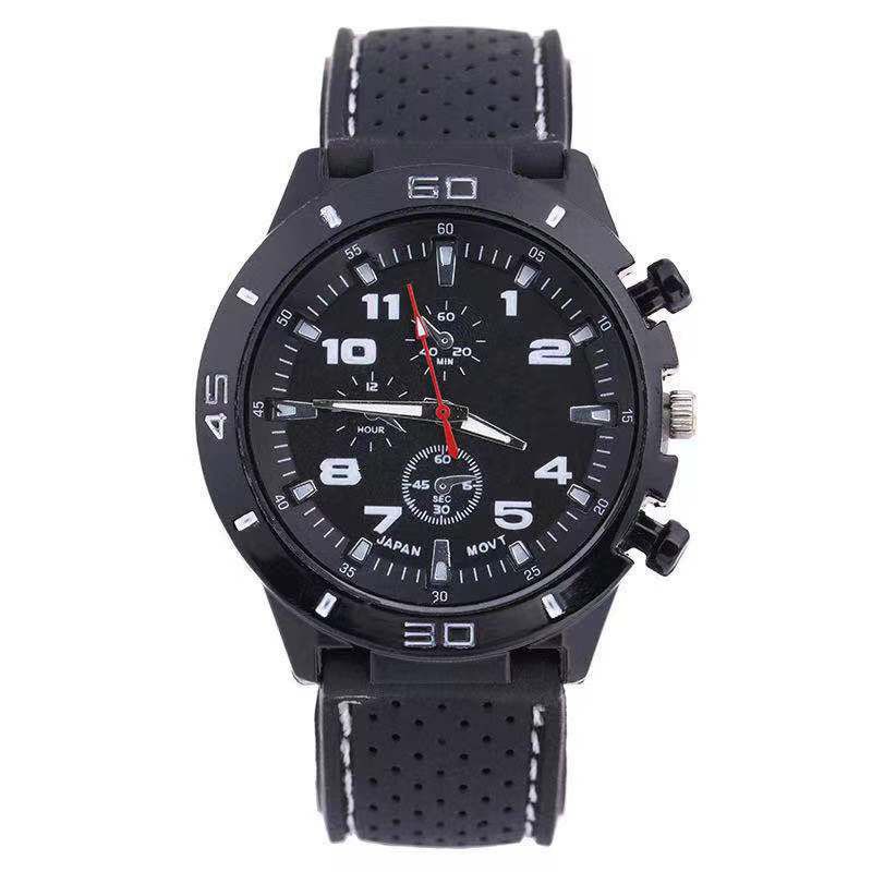 JAM TANGAN PRIA SPORT CHRONO KOREA FASHION QUARTZ MEN SILIKON ANALOG