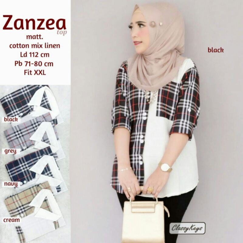 Atasan Muslim Wanita Kemeja Zanzea Top