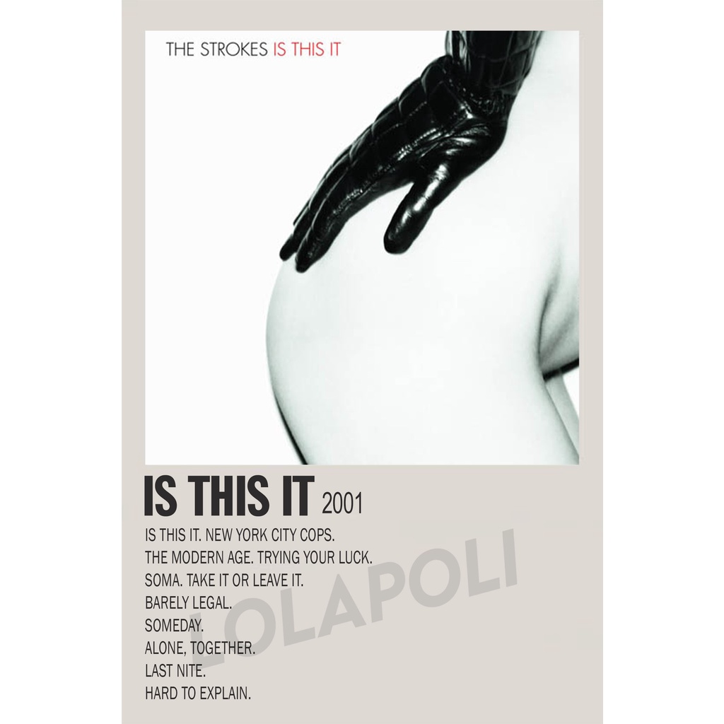 Poster Cover Album Is This It - The Strokes