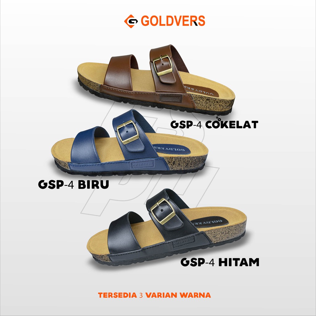 Sandal Pria Wanita Sandal Selop Goldvers Pria Sandal Best Quality Import Sendal Santai - Goldies