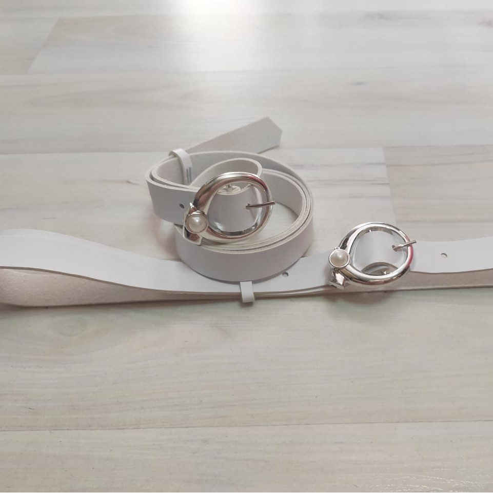 VANILLESHOP - Ikat Pinggang Wanita KOREA Ring Belt Mutiara Pearl
