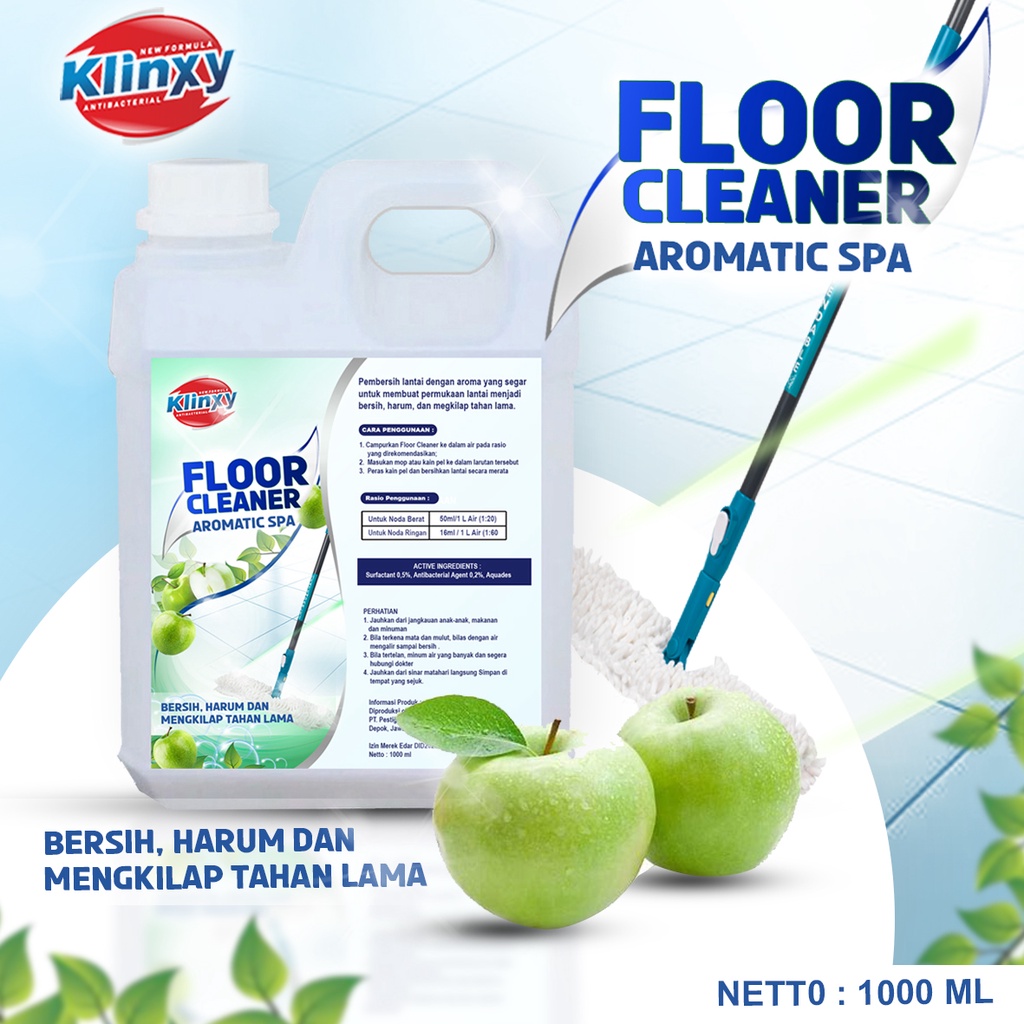 KLINXY Pel Pembersih Lantai Antibacterial Floor Cleaner isi 1 Liter