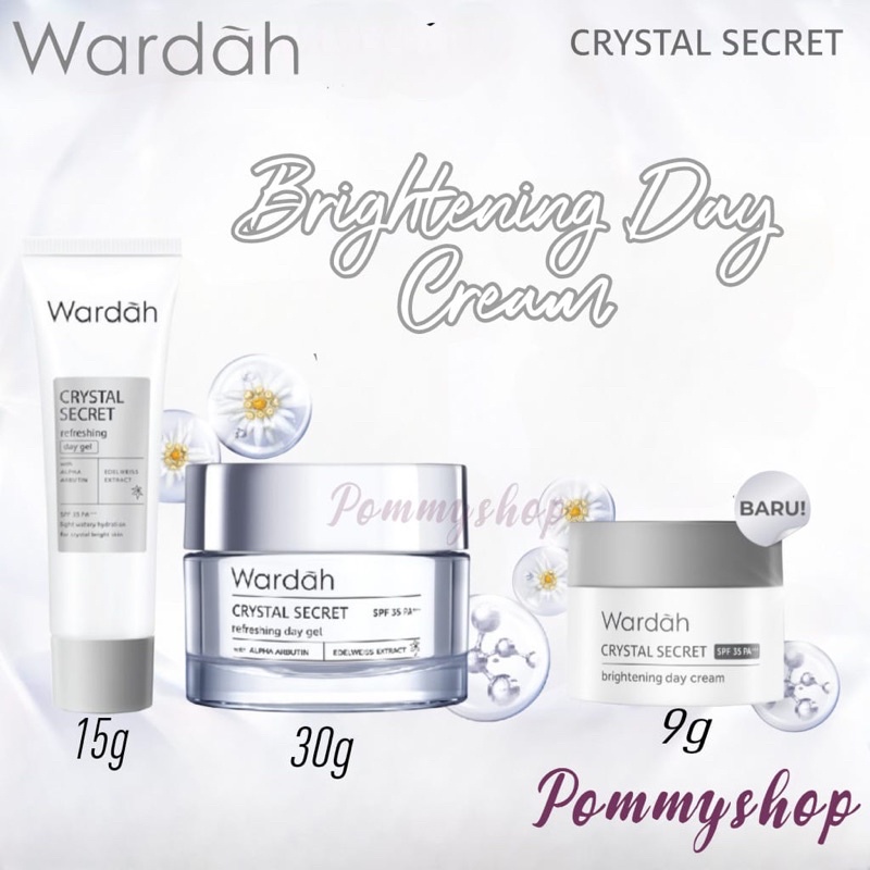 Wardah Crystal Secret Brightening Day Cream SPF 35 PA+++ 9ml | 15ml | 30ml