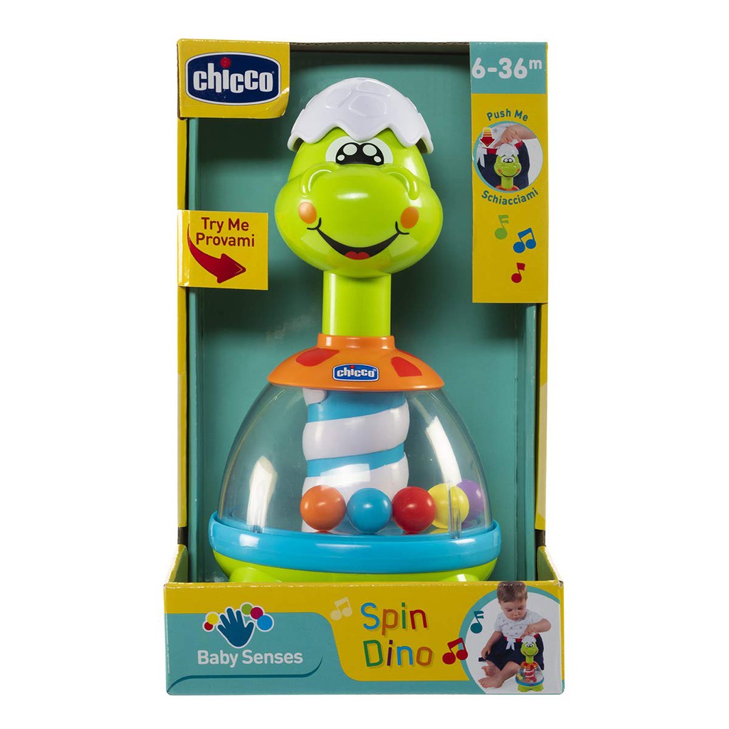 Chicco Baby Senses Toy Spin Dino / Mainan Bayi Karakter Dino 6m+