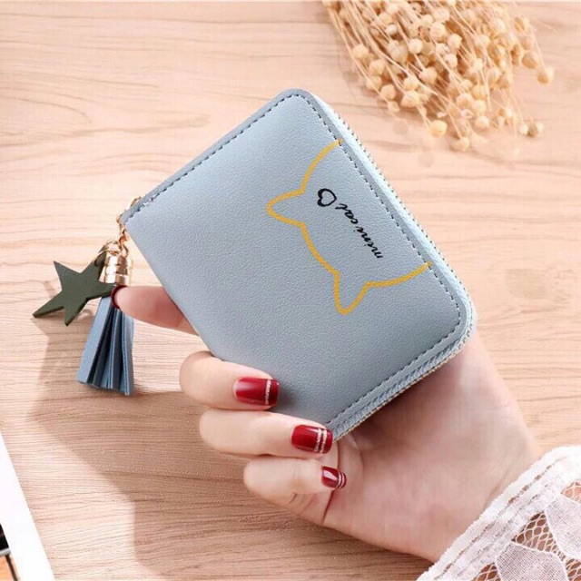 DOMPET KOREA DOMPET MINI CAT GRACE DOMPET KARTU DOMPET KOIN