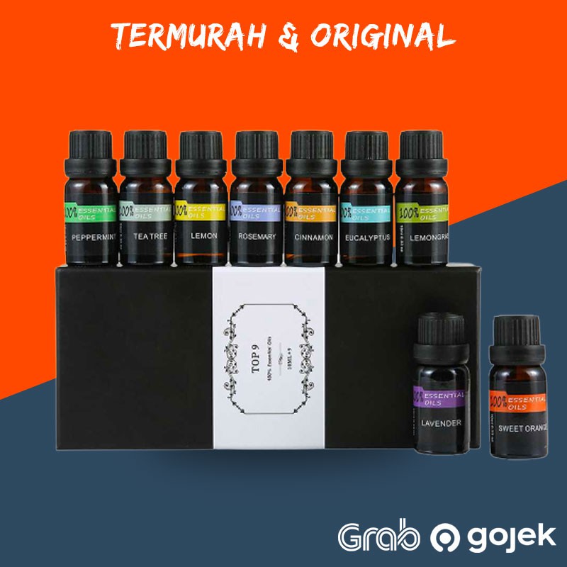 Eighteen Pure Essential Oils Minyak Aromatherapy 10ml 9 PCS Pengharum Ruangan-3