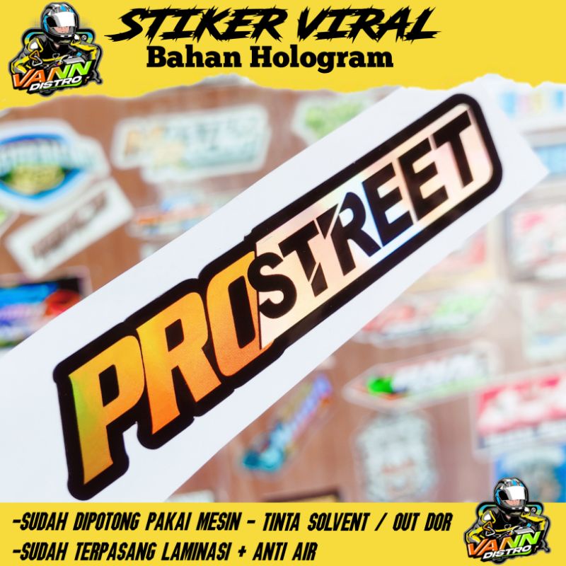 stiker pro street (kuning)