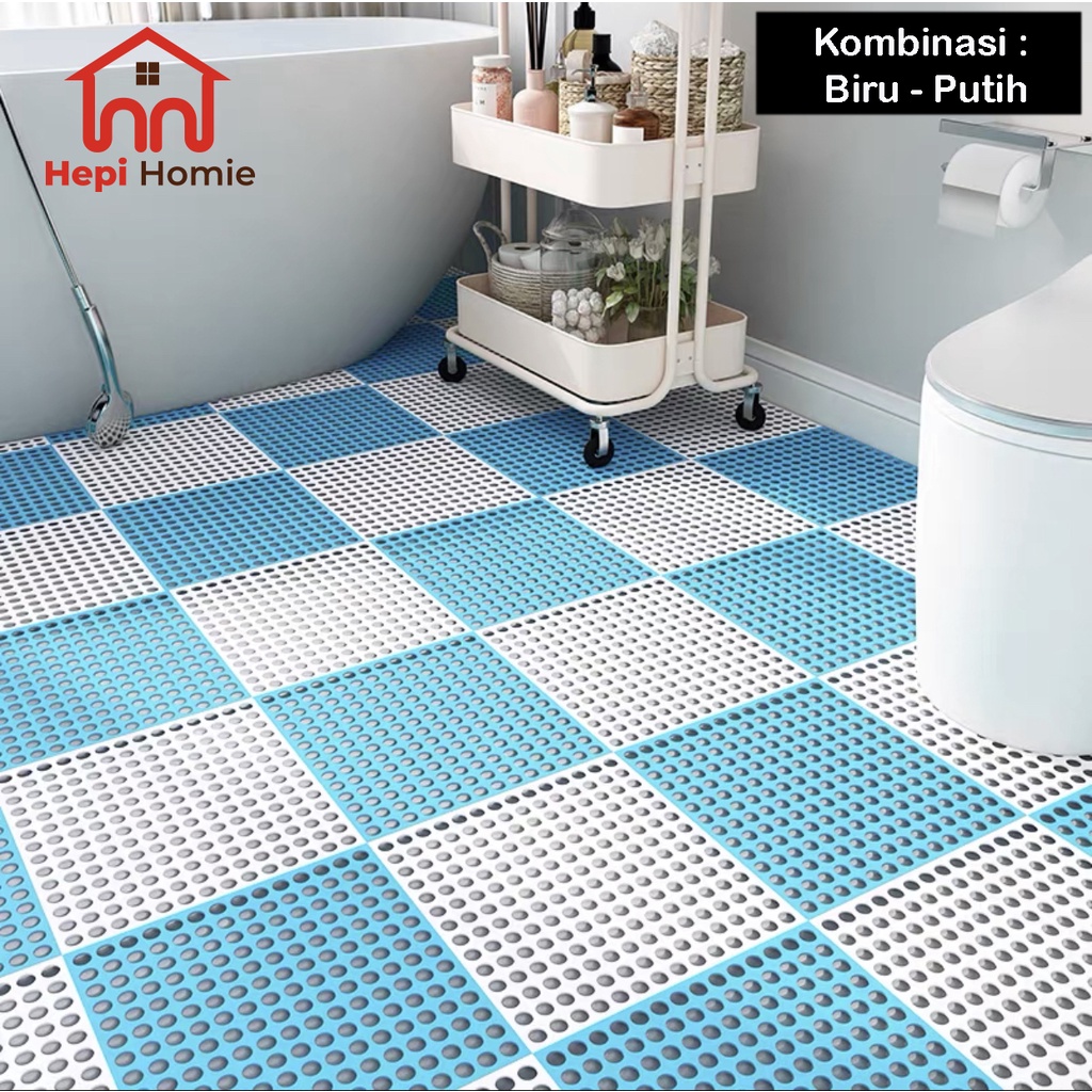 [HH] KARPET KAMAR MANDI ANTI SLIP POLKADOT / KESET ALAS LANTAI ANTI LICIN BATHROOM MAT 30X30 CM