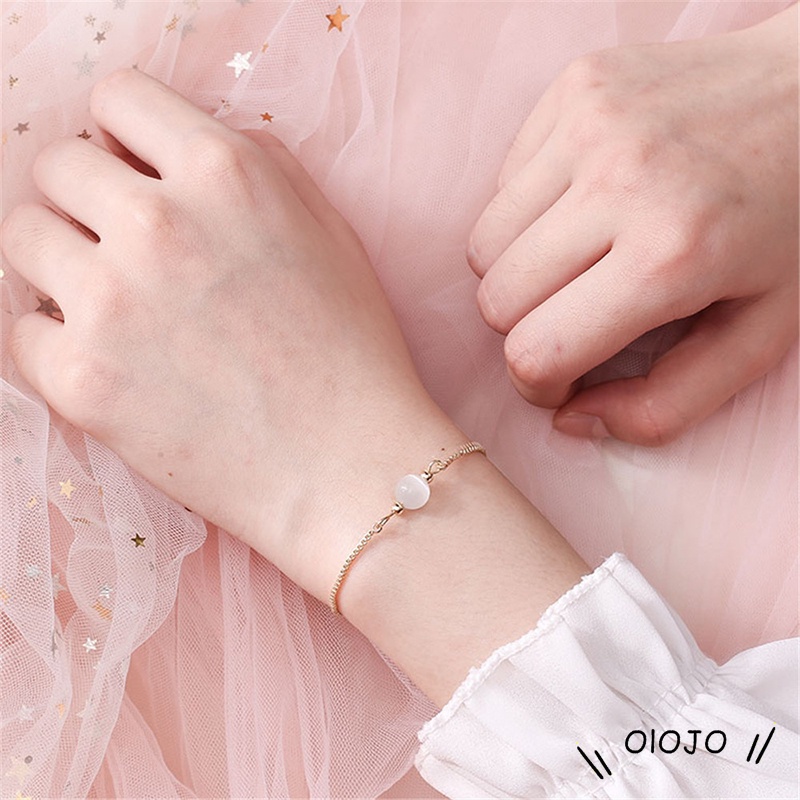 COD Gelang Liontin Wanita Bentuk Hati Korea Hadiah Gelang Sederhana Disesuaikan