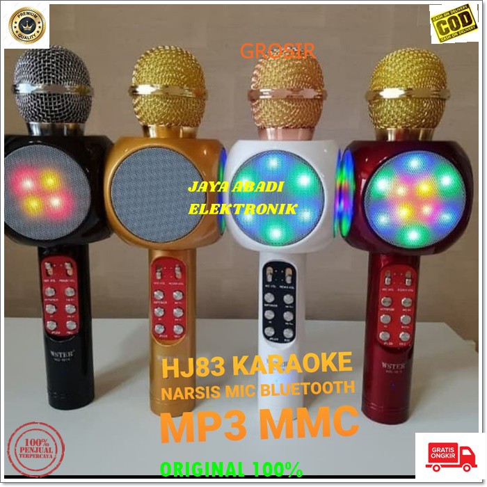J123 MIC MIK BLUETOOTH MUSIK USB MP3 SMULE MAGIC KARAOKE NARSIS ECHO MUSIC MICROPHONE VOCAL KTV CAS CASAN BLUETOTH WIRELESS SPEAKER MINI J123  wster mic bluetooth mik wireless magic karaoke narsis usb mp3 smule audio wireles echo lampu led mi