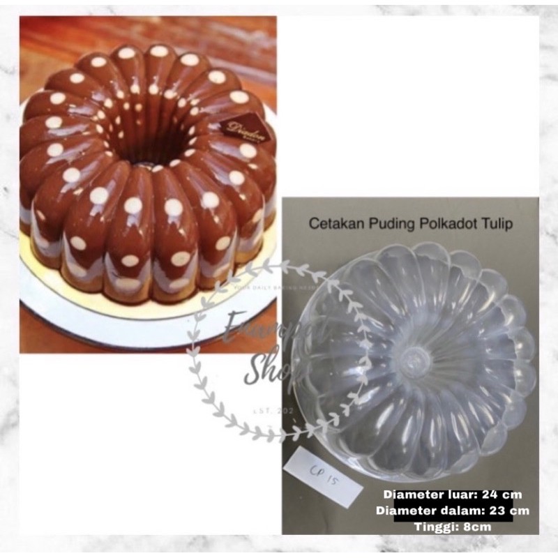 Cetakan Puding Polkadot Tulip Agar Agar Plastik (ukuran Besar dan Kecil)