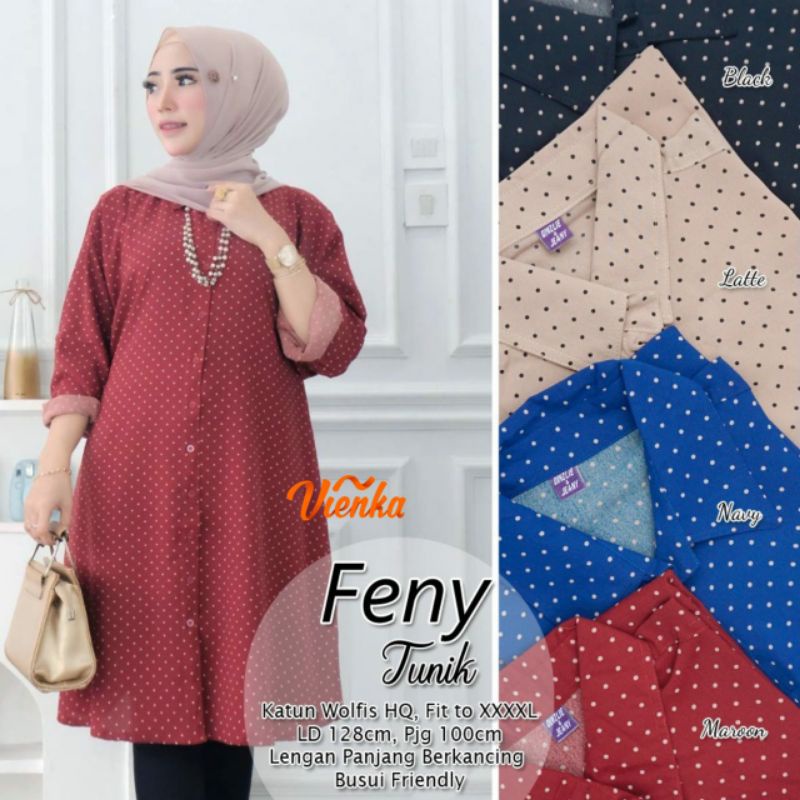 Tunik katun motif LD 125-128 XXL jumbo