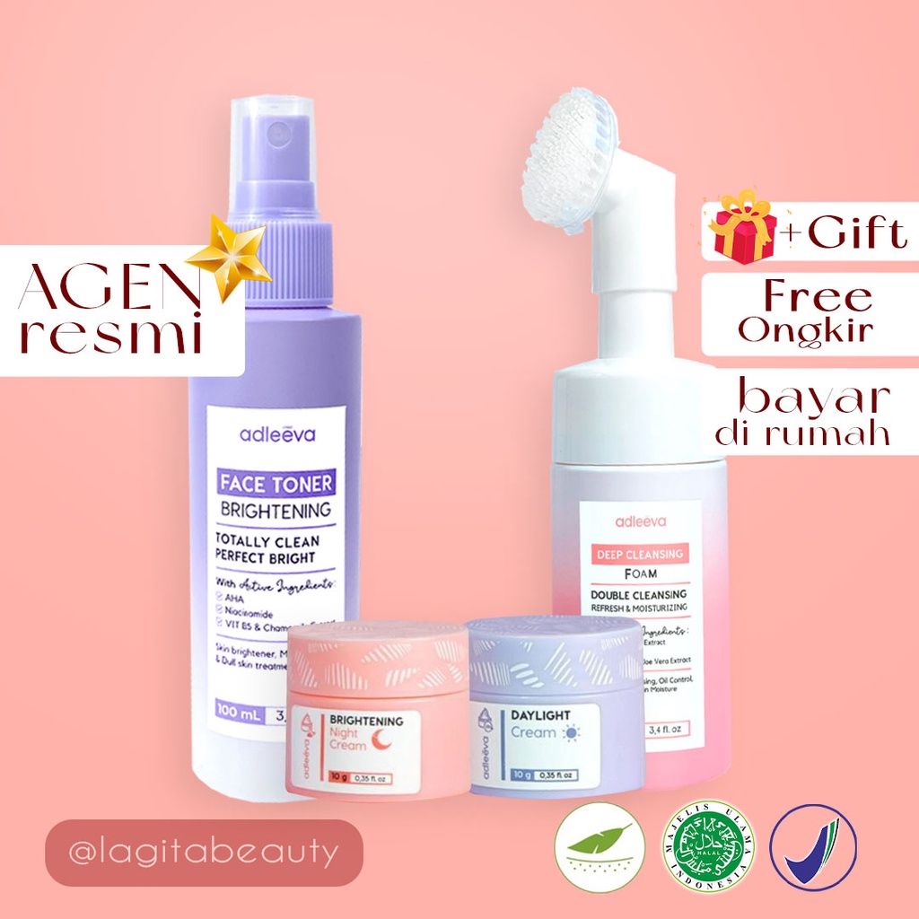 ADLEEVA BY ADEEVA Paket Basic Whitening Series Skincare Original Glowing