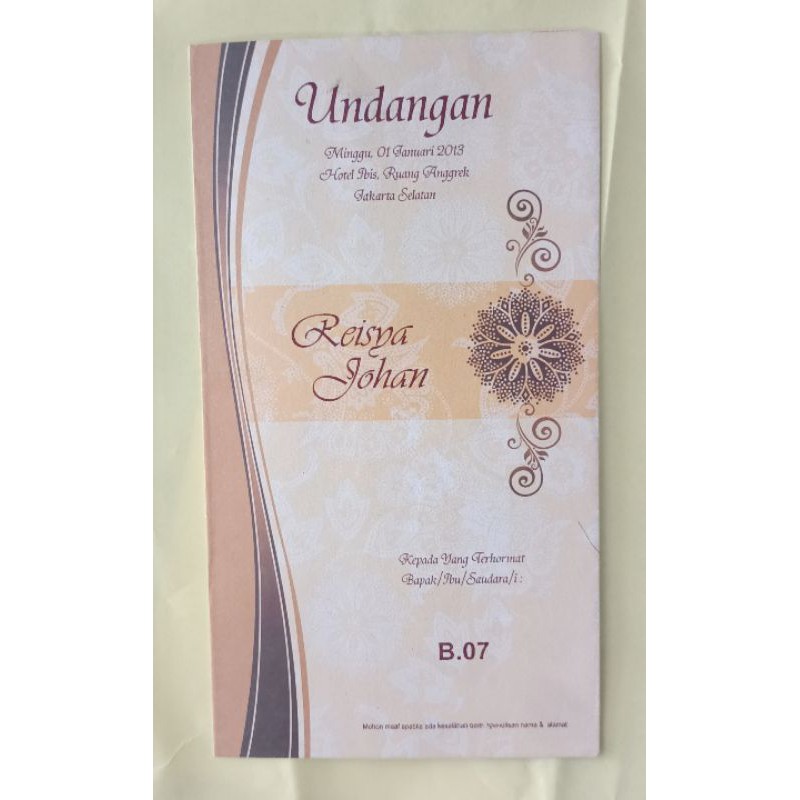 BLANKO UNDANGAN KODE BYAR 7/BYAR 8/BLANKO NIKAH/UNDANGAN NIKAH/UNDANGAN KAWIN