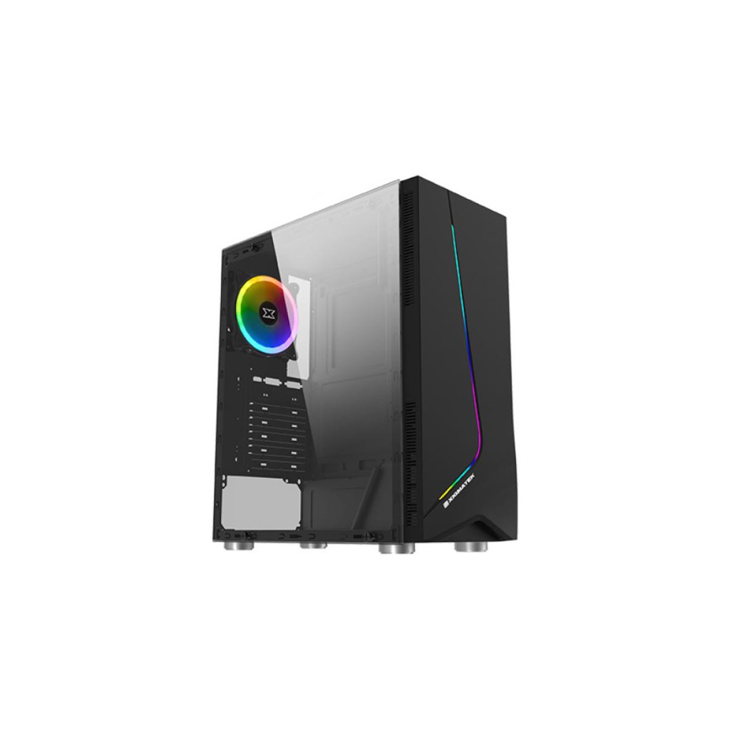 PC Case Gaming XigmaTek Include Fan RGB EROS Casing Komputer ATX
