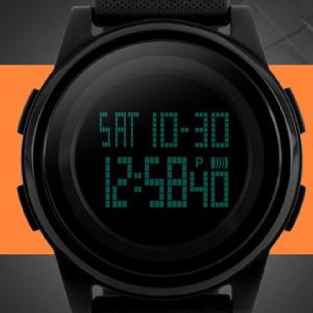 Murah SKMEI DG1206 Jam Tangan Digital Pria Wanita 1206 THIN Water Resistant 30M Black waterproof b