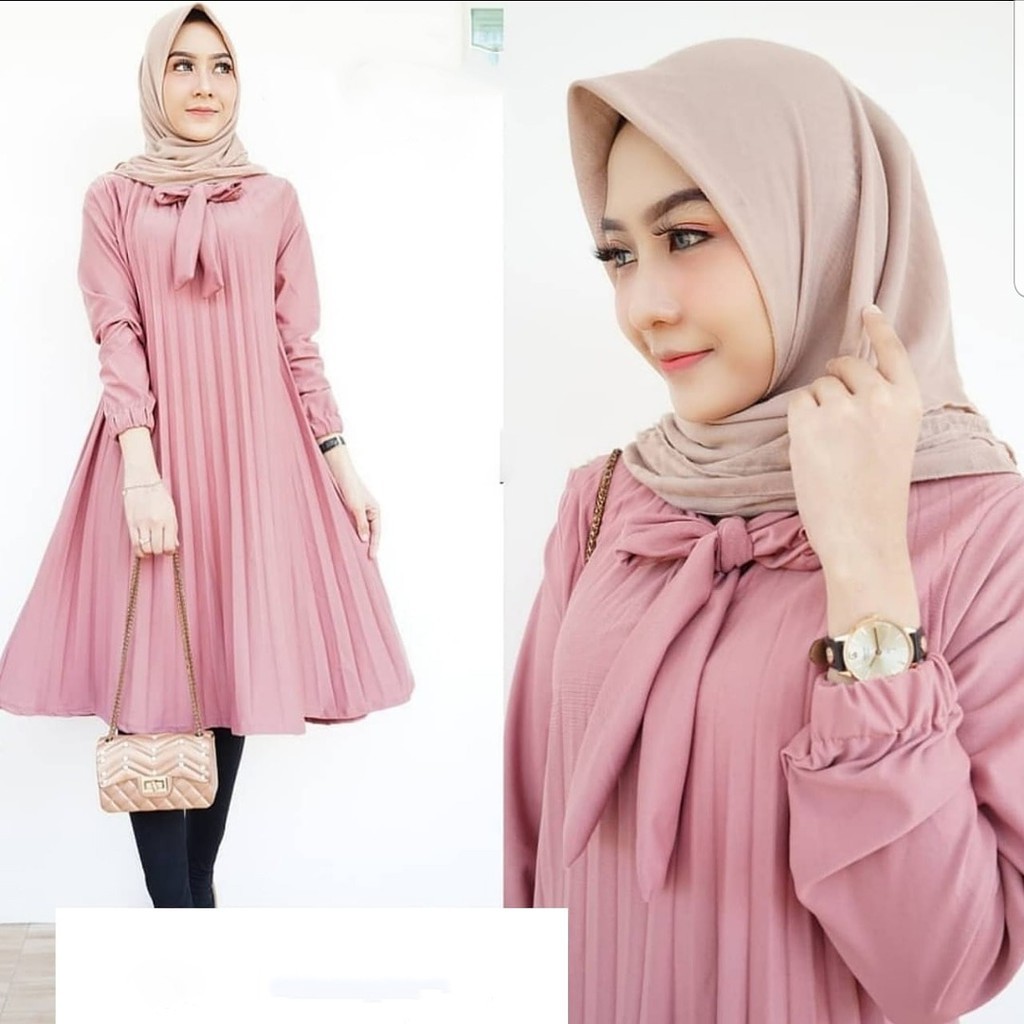 Dona Tunik / Tunik Plisket / Atasan Wanita / Pakaian Wanita (fs)