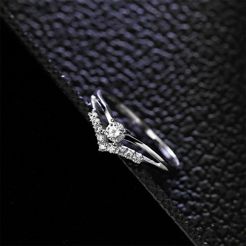 【COD】Cincin Zircon Bahan Alloy Untuk Wanita